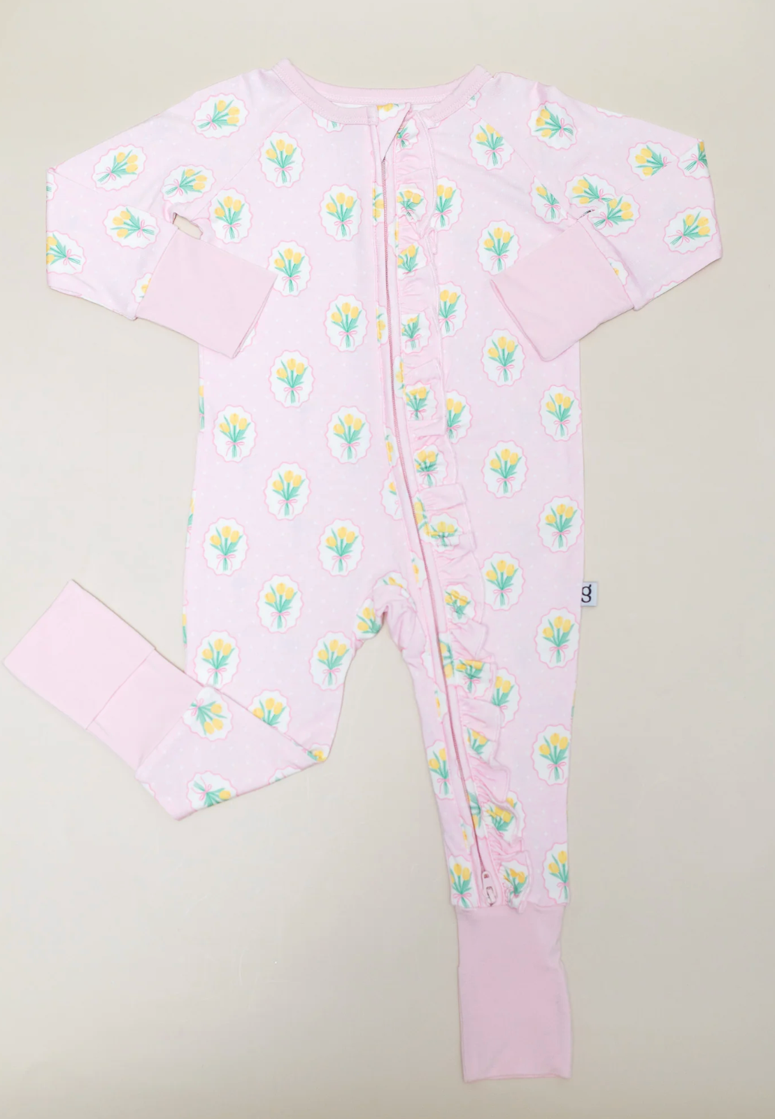 LS ZIP PJ- FANCY TULIPS