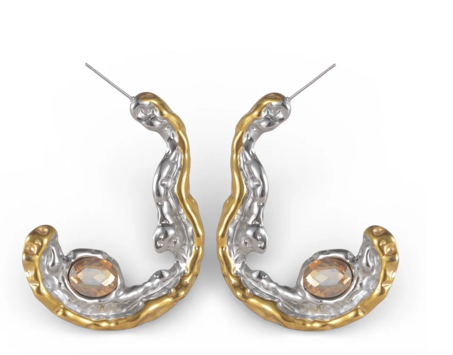 HOOK 2TONE EARRING