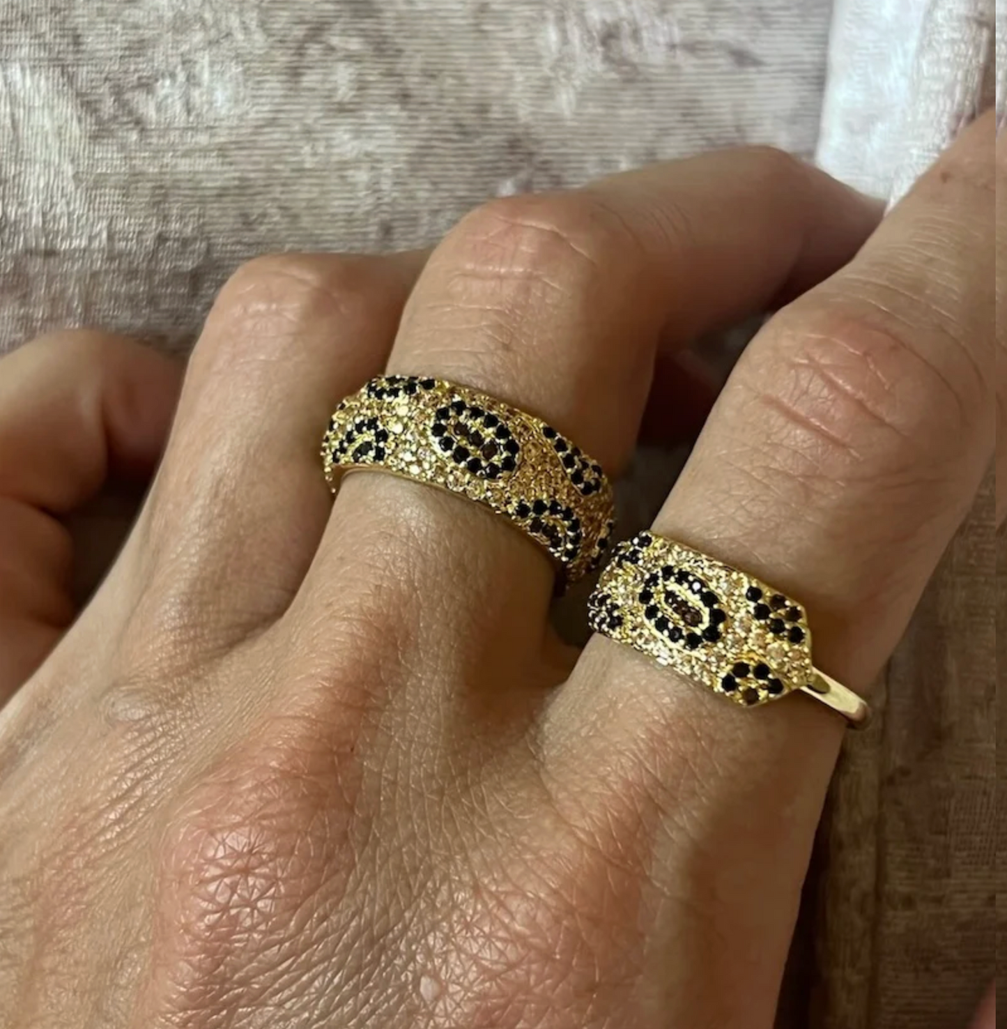ID RING LEPOARD-GOLD