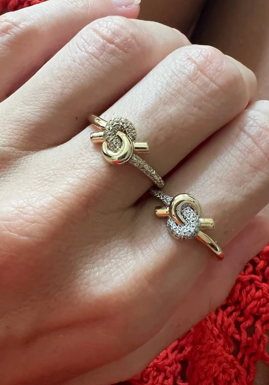 LOVE KNOT RING- yellow gold