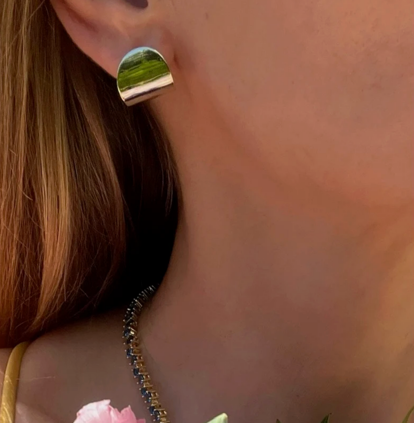 ARC Studs- Sterling Silver cz