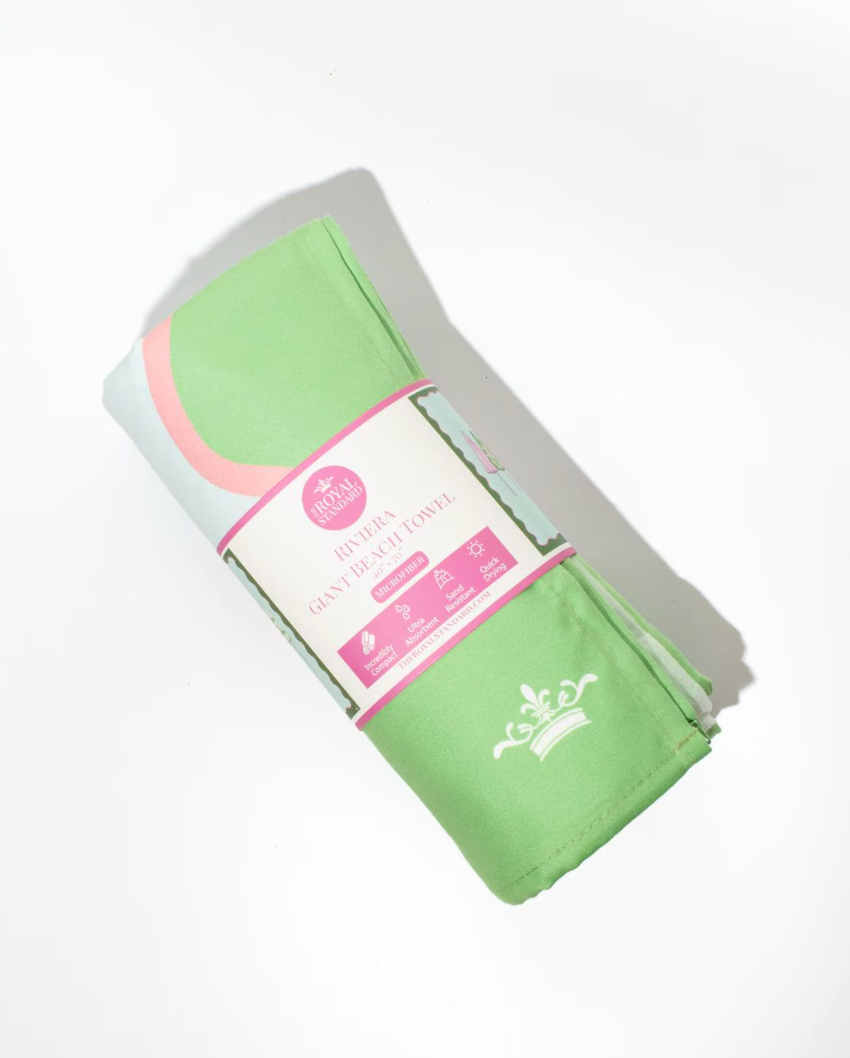 Riviera Giant Beach Towel Blue/Green/Pink 40x70