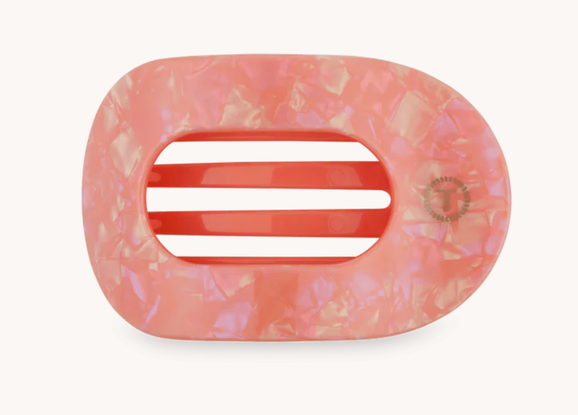 Dreamsicle Medium Flat Round Hair Clip