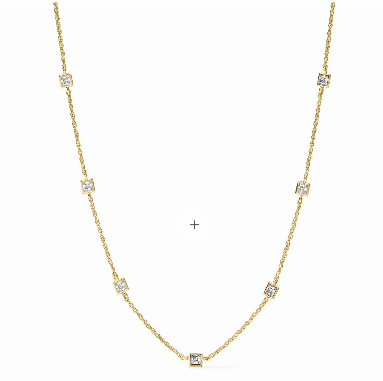 Jolie Delicate Station Necklace-Cubic Zirconia-OS