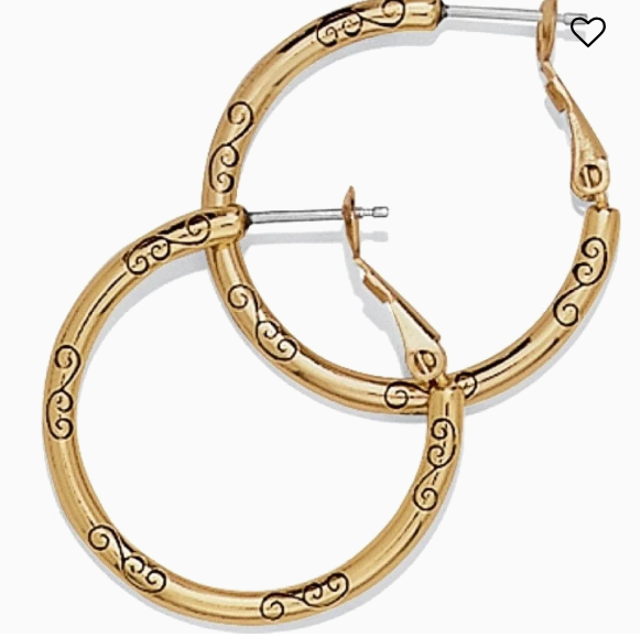 Small Hoop Charm Earrings