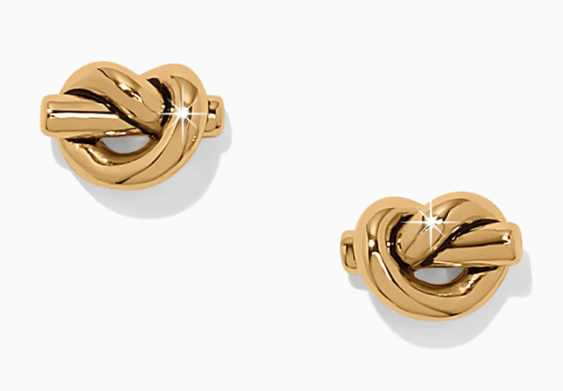 Interlok Single Knot Mini Earr Gld