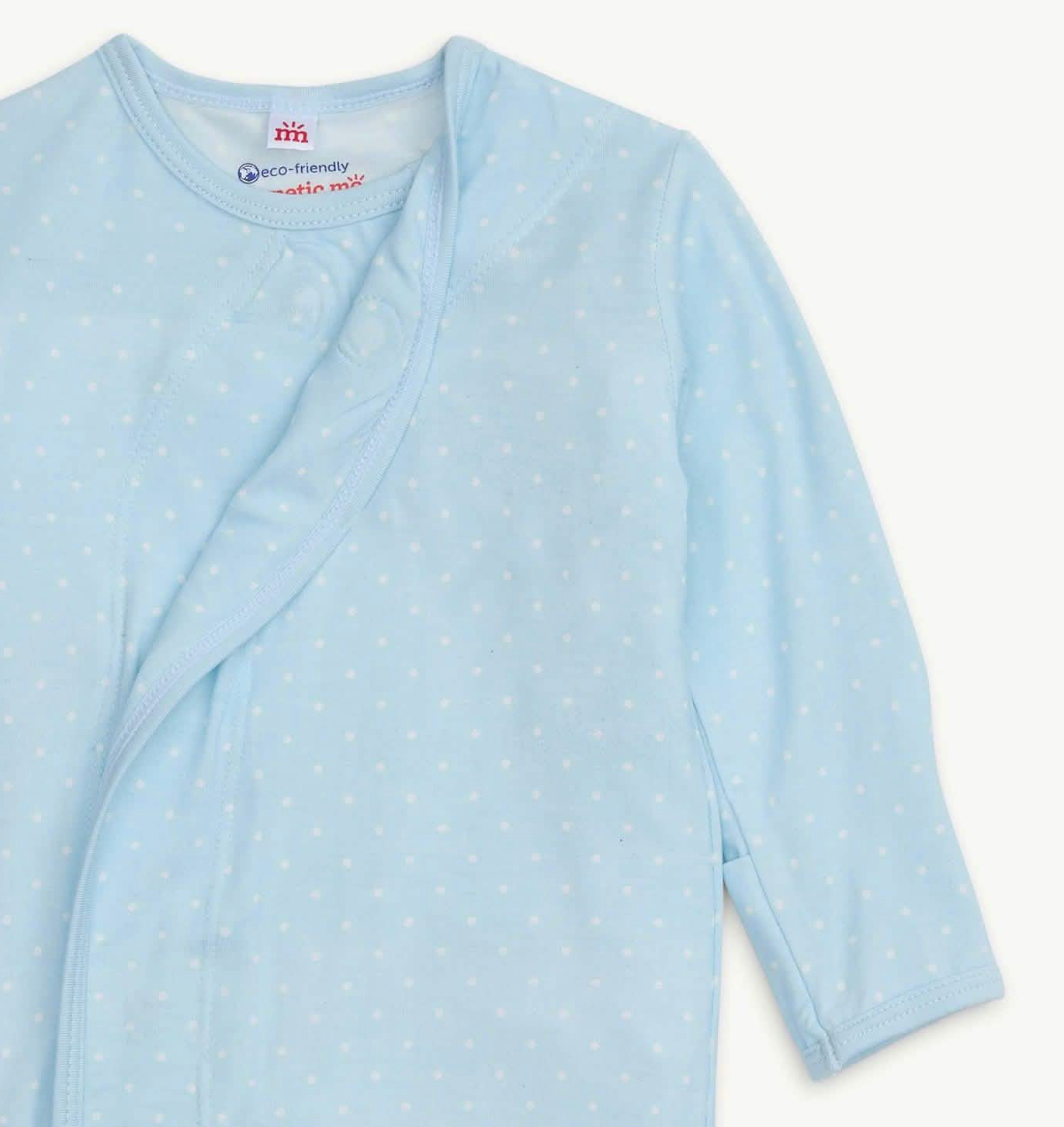 PIN DOT BLUE GOWN + HAT SET