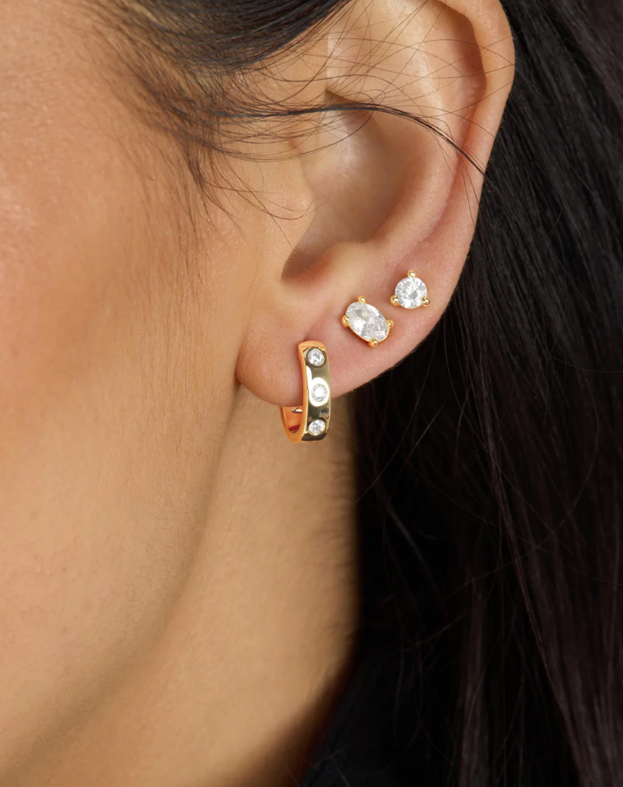 Ashley Chain Convertible Earring-Gold