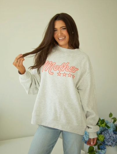MOTHER STAR MOCK NECK SWEATSHIRT