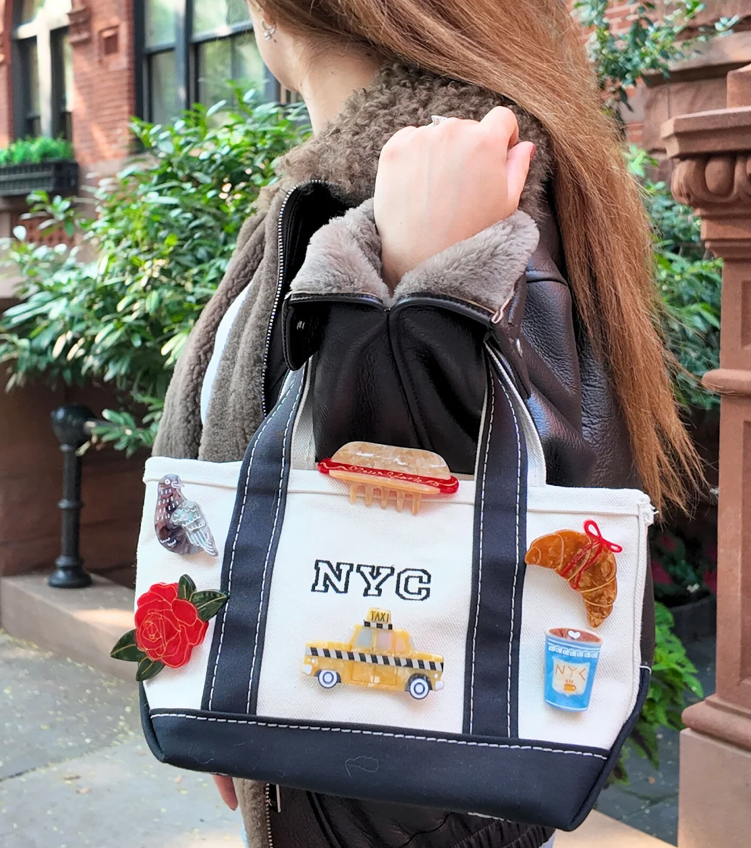 Hand-painted NYC Coffee Cup Brooch Pin