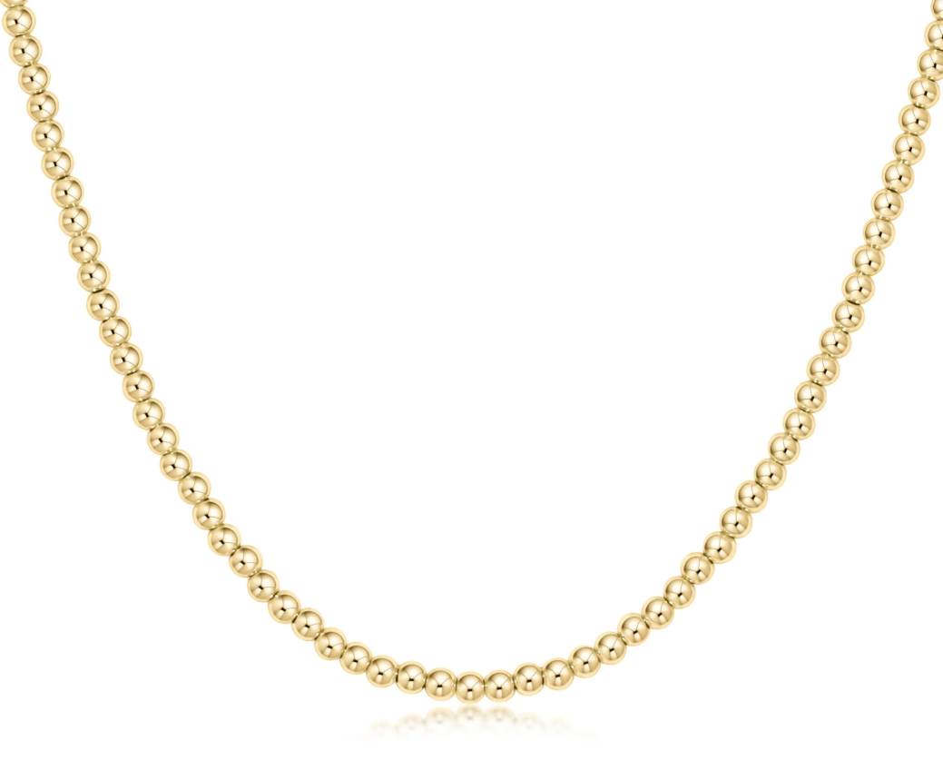 17" Choker Beaded - Classic Gold 3mm