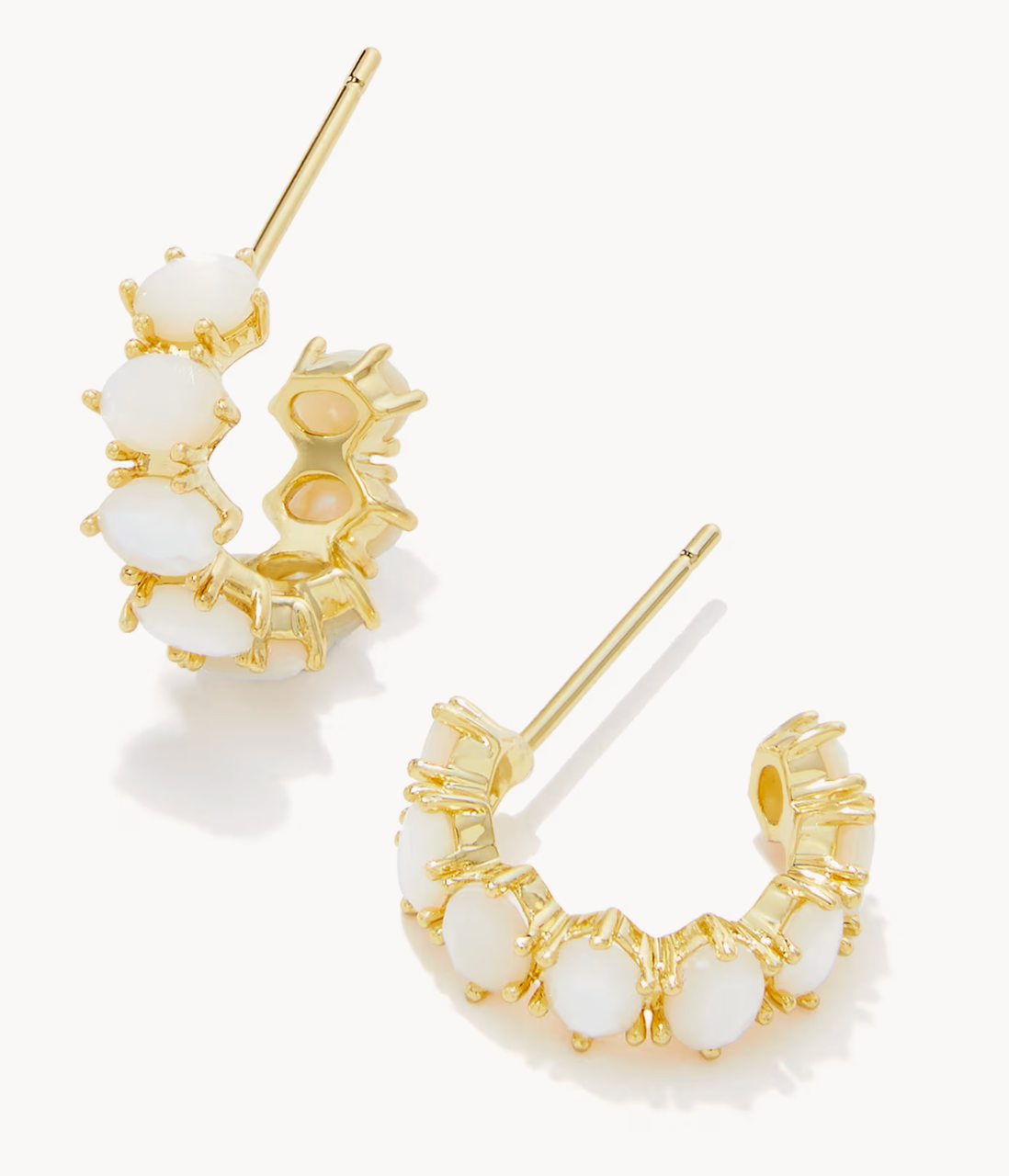 CAILIN CRYSTAL HUGGIE EARRINGS GLD IVY MOP