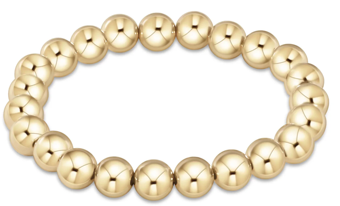 CLASSIC GOLD 8MM BEAD BRACELET