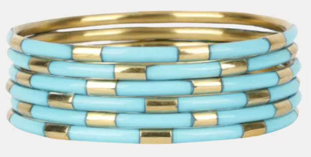 VEDA BANGLES TURQUOISE