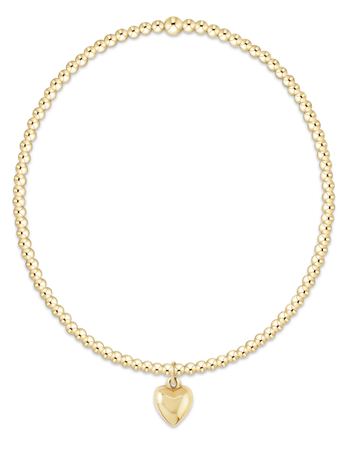 egirl Classic Gold 2mm Bracelet - Love Plush Small Gold Charm