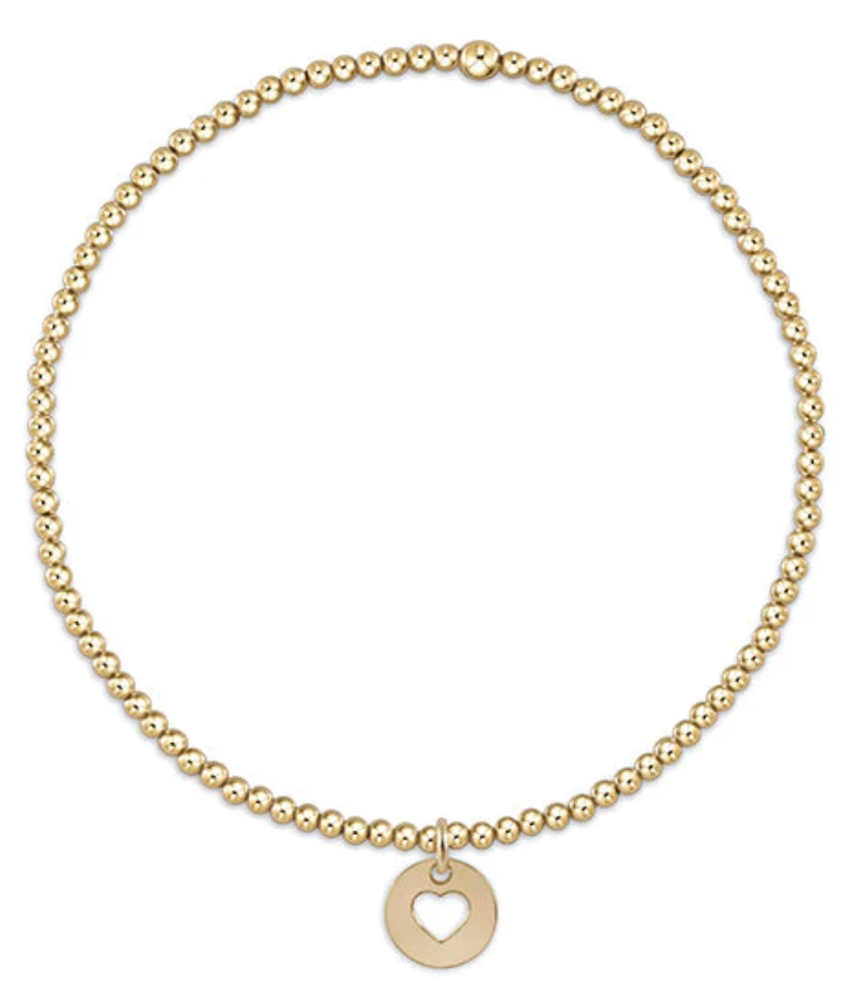 egirl Classic Gold 2mm Bracelet - Love Small Gold Disc