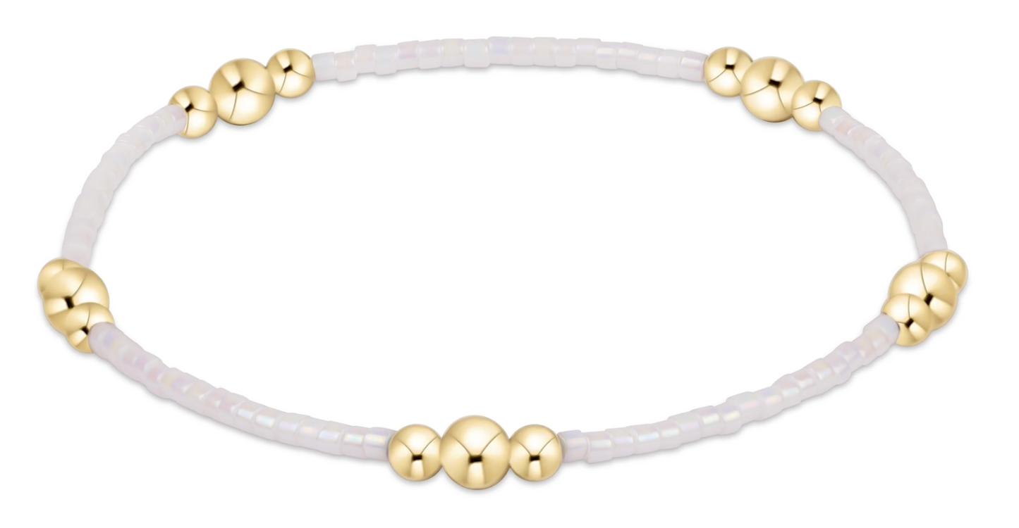 Hope Purpose Gold Bracelet - Silky White