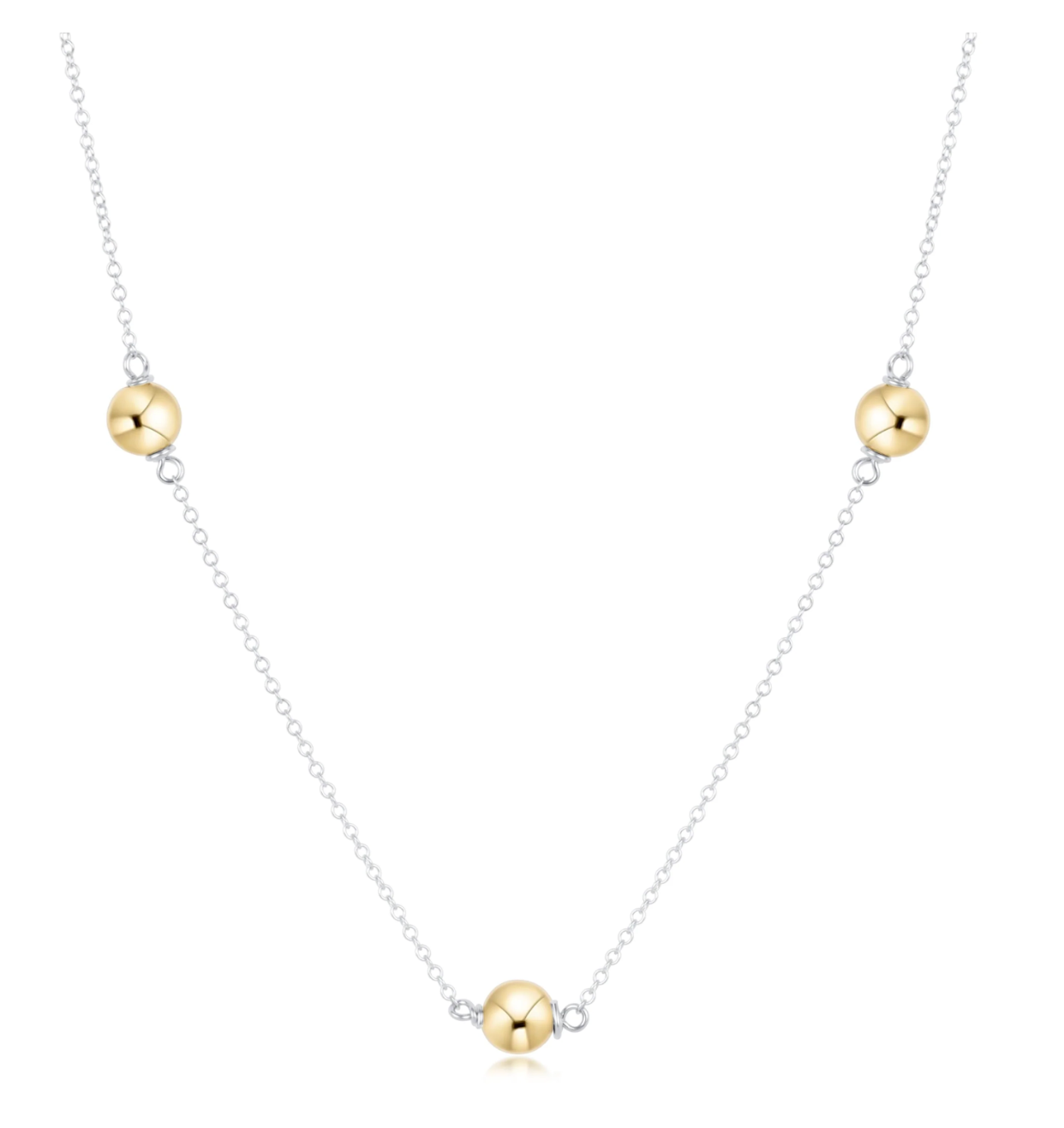 17" Choker Simplicity Chain Mixed Metal - Classic