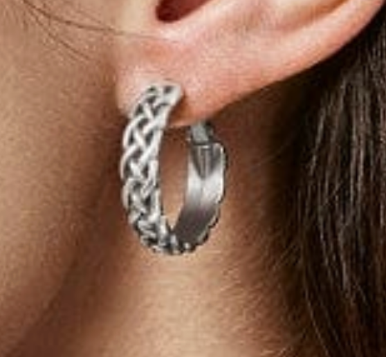 Interlok Braid Small Hoop Earr