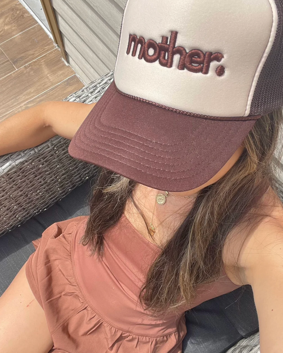 "mother." Embroidered Trucker Hat