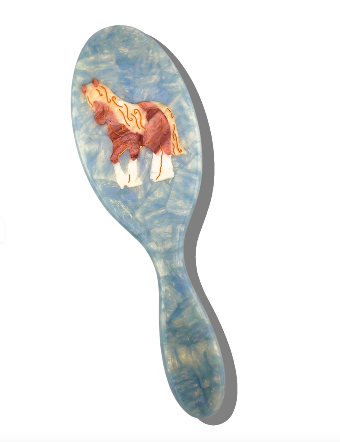 HAND-PAINTED HORSE AMAZING HAIR DAY BRUSH