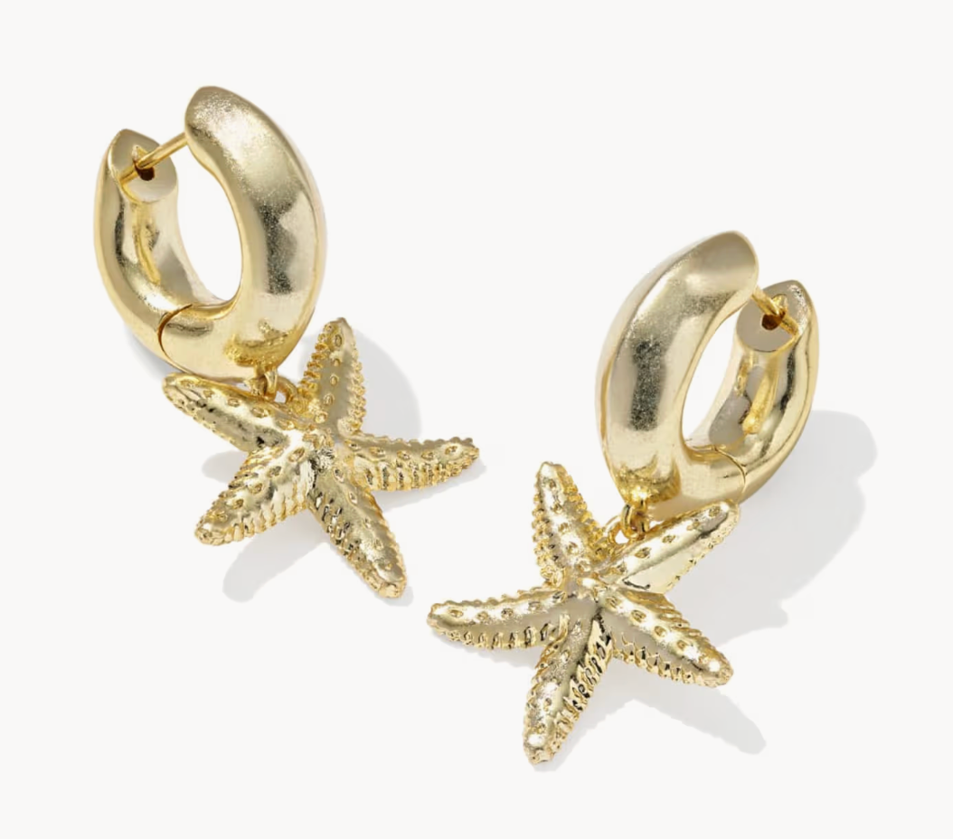 PARKER STARFISH HUGGIE EARRINGS GOLD