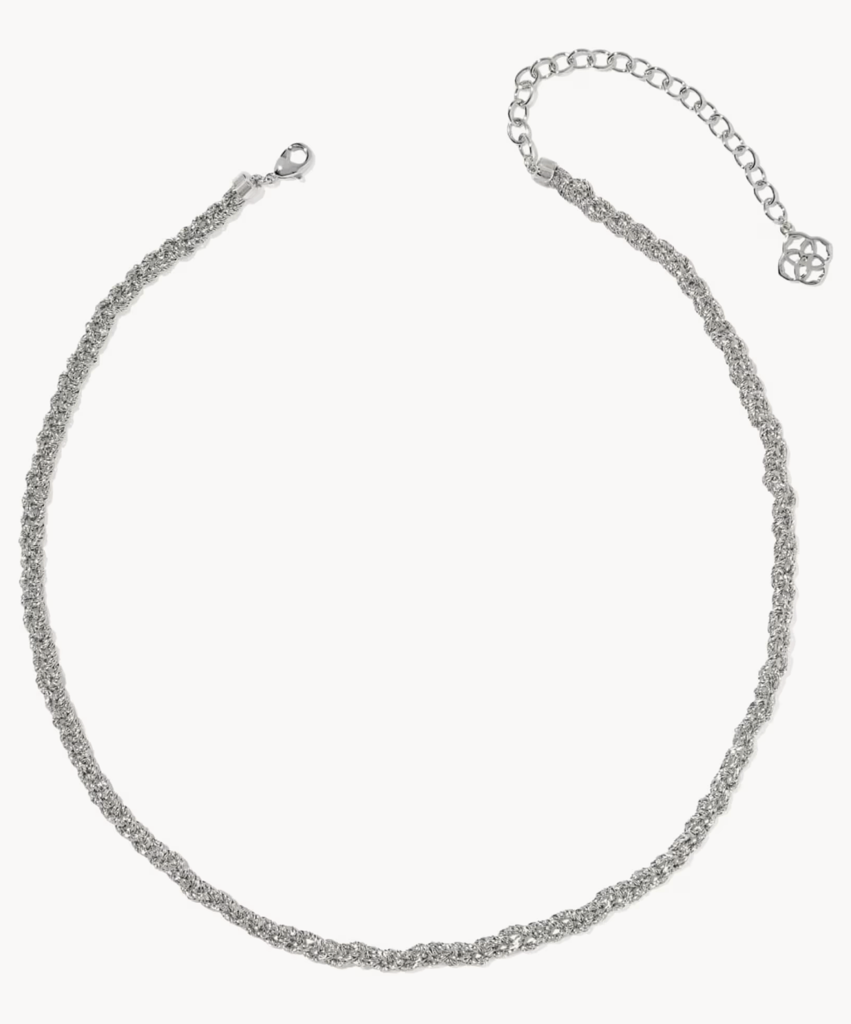GABRIELLA BRAIDED CHAIN NECKLACE SILVER