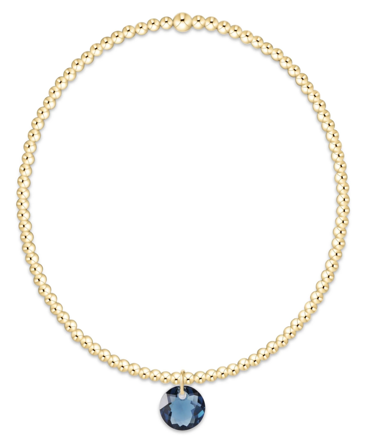 Classic Gold 2mm Bracelet - Reflection Small Charm - 09