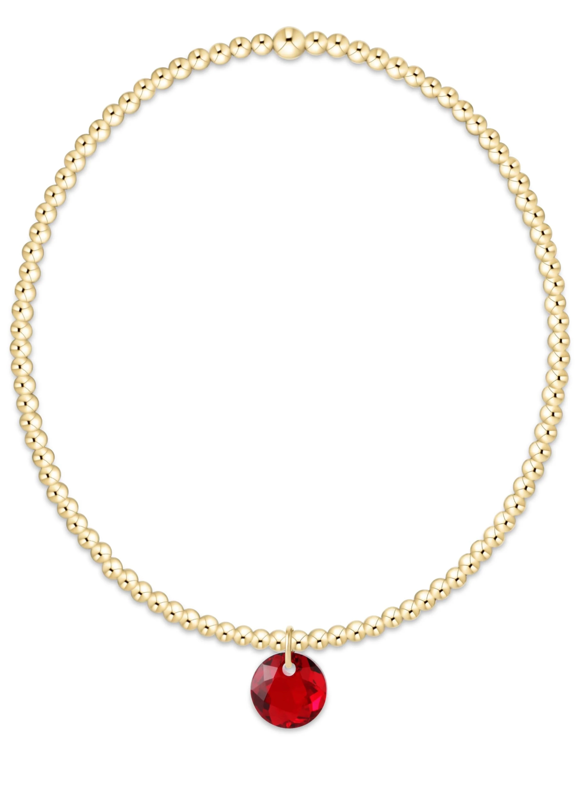 Classic Gold 2mm Bracelet - Reflection Small Charm - 01