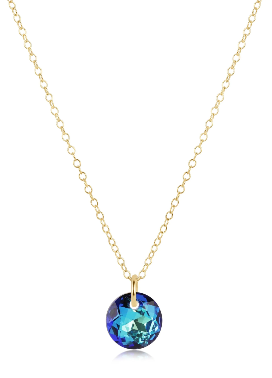 16" Necklace Gold - Reflection Small Charm - 12