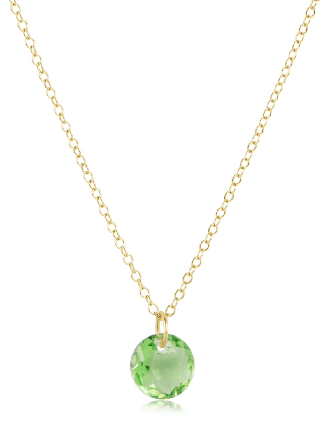 16" Necklace Gold - Reflection Small Charm - 08