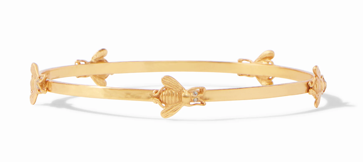 Bee Bangle-Silver-Medium