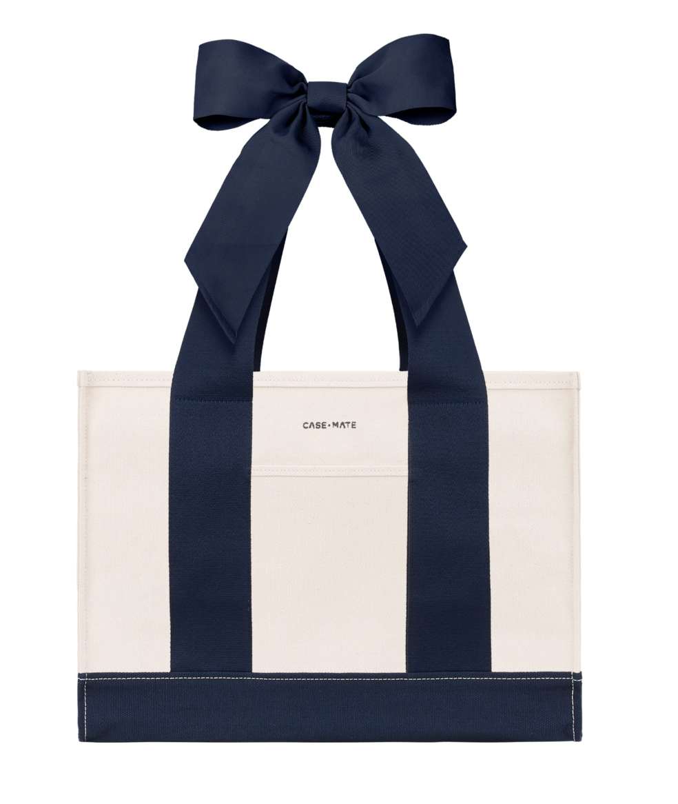 Case-Mate Canvas Tote - Oxford Navy Bow