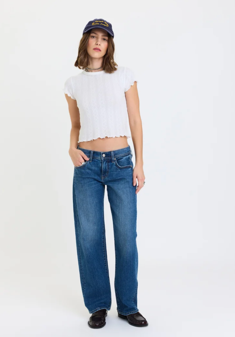 ALMOST HOME REPLAY LOW RISE V-WAIST SOFT BARREL