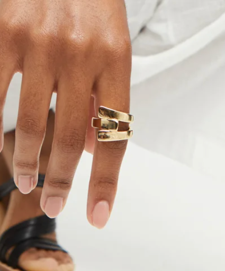18k gold plated metal alloy ring 18