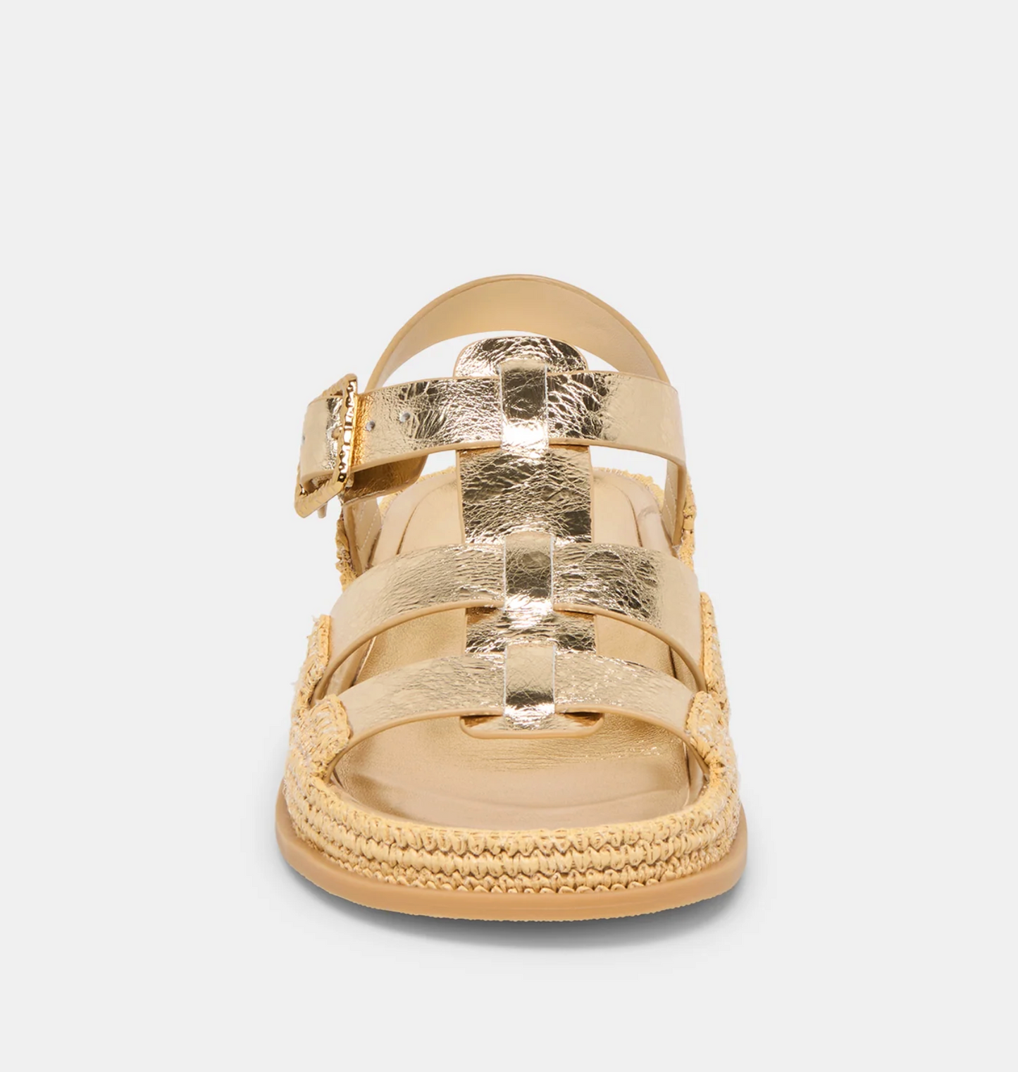Shenna Sandals Gold Distressed Leather