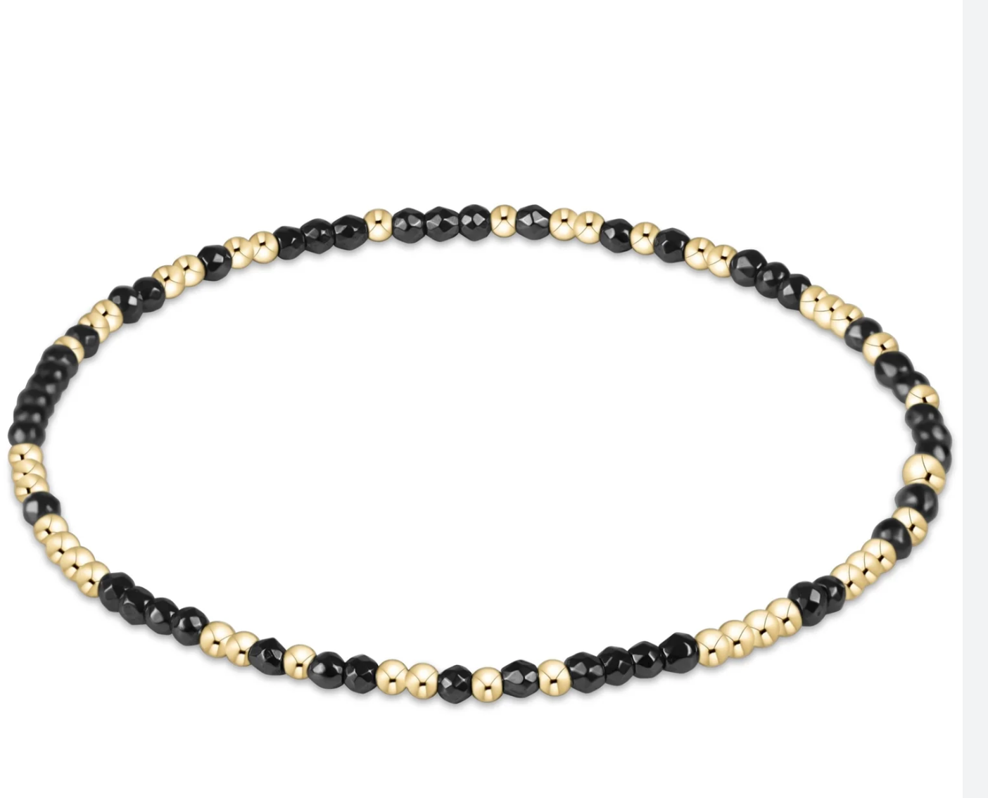 Hope Unwritten Faceted Hematite 2mm Bead Bracelet