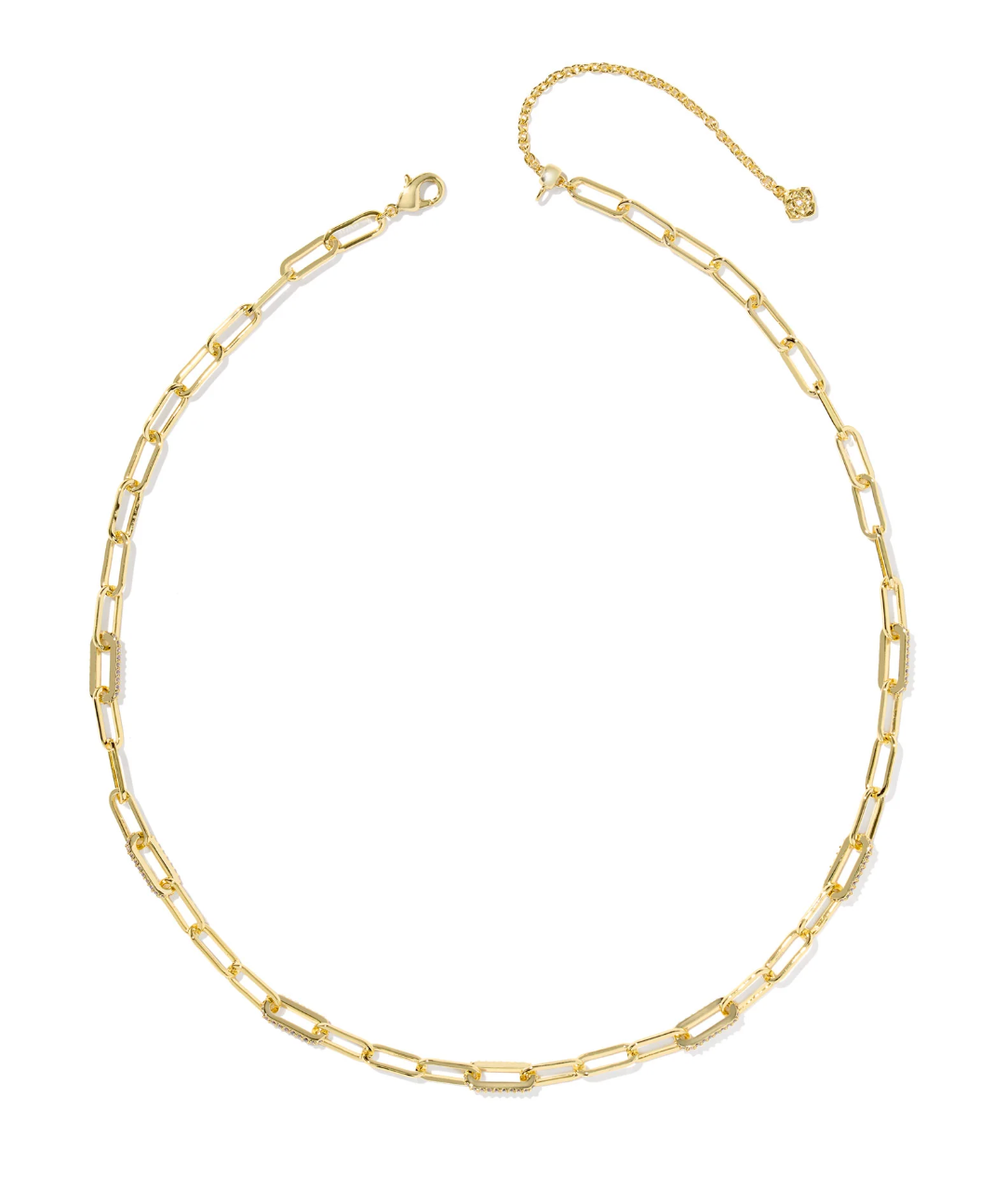 BELLA CHAIN NECKLACE GOLD WHITE CZ