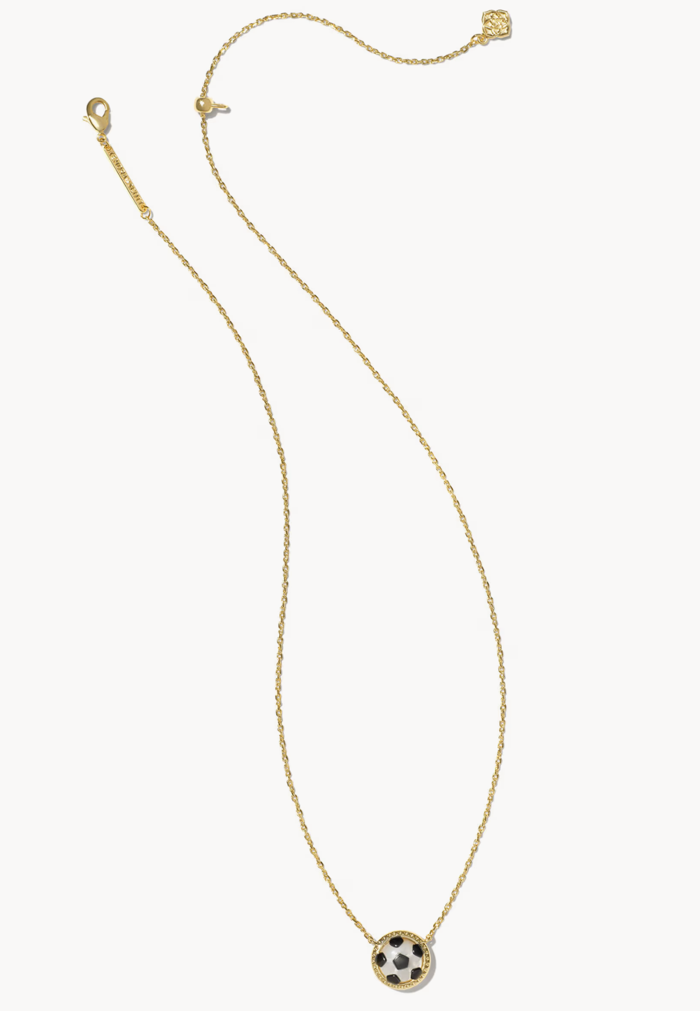SOCCER SHORT PENDANT NECKLACE GLD IVY MOP