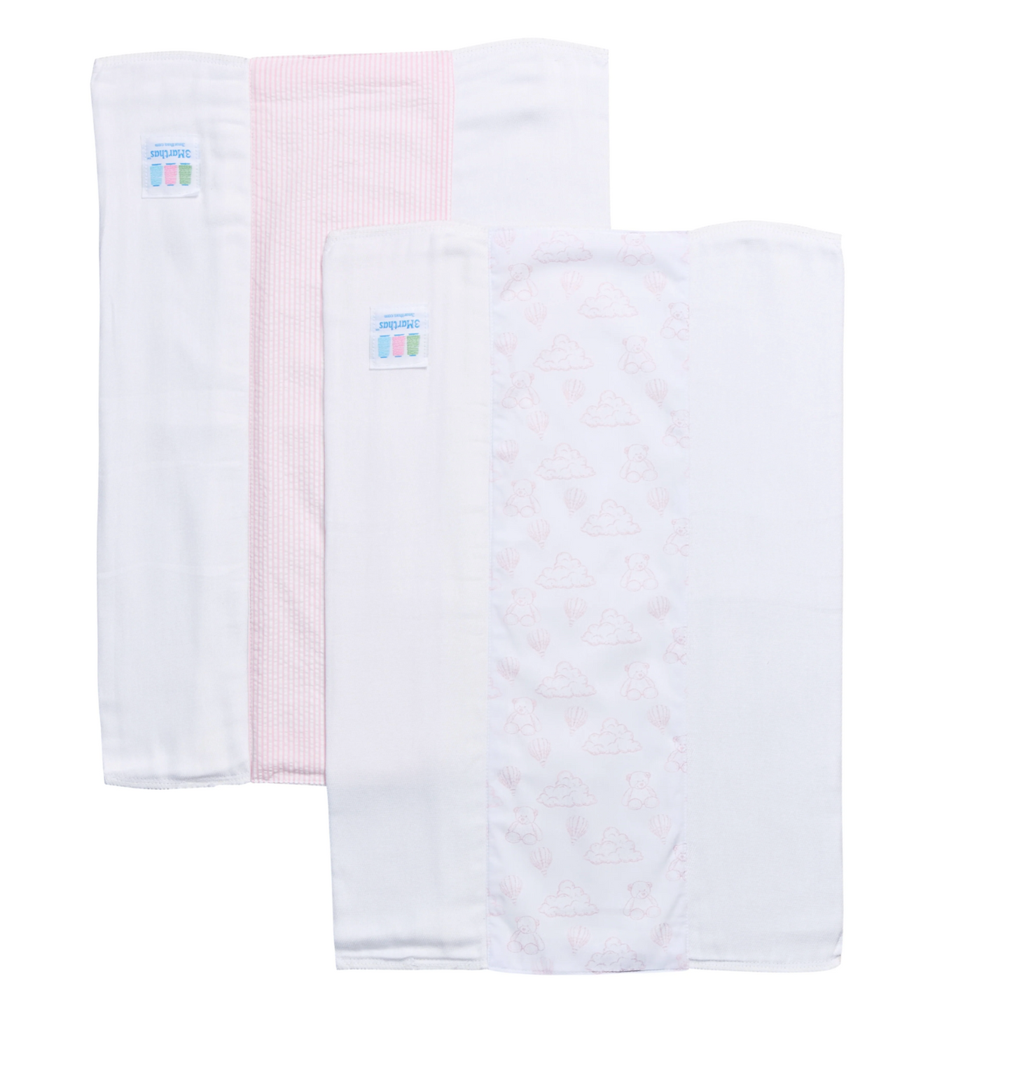 Teddy Bear Set of Two Burps, Pink