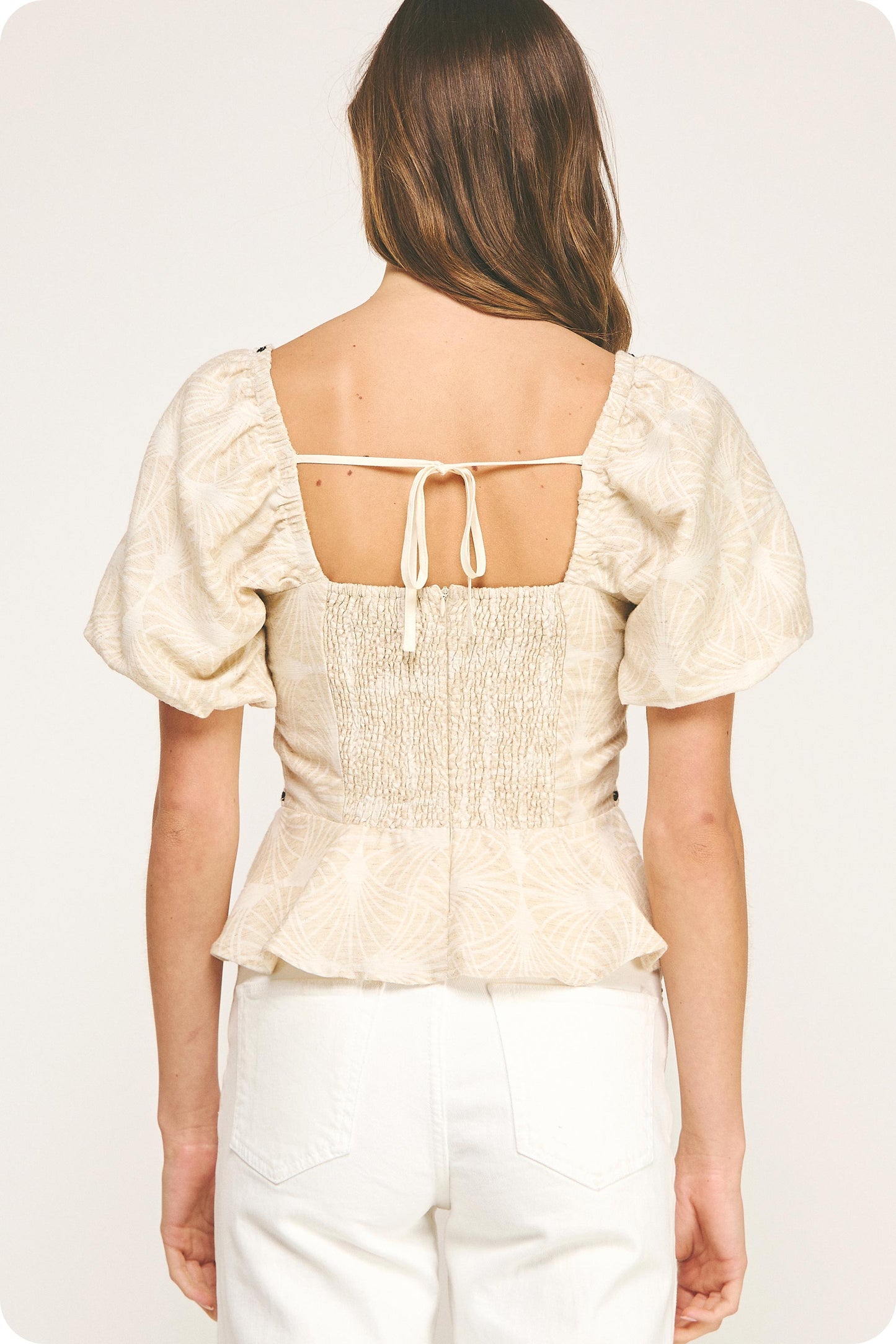 Contrast Trim Detail Short Sleeve Top