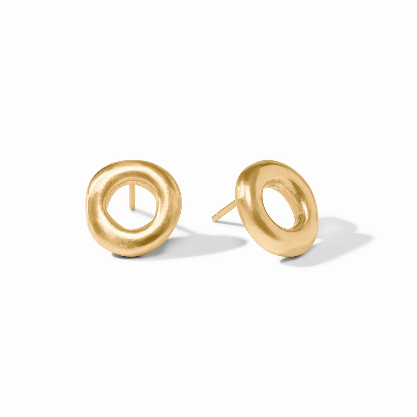 Wave Circle Stud Gold