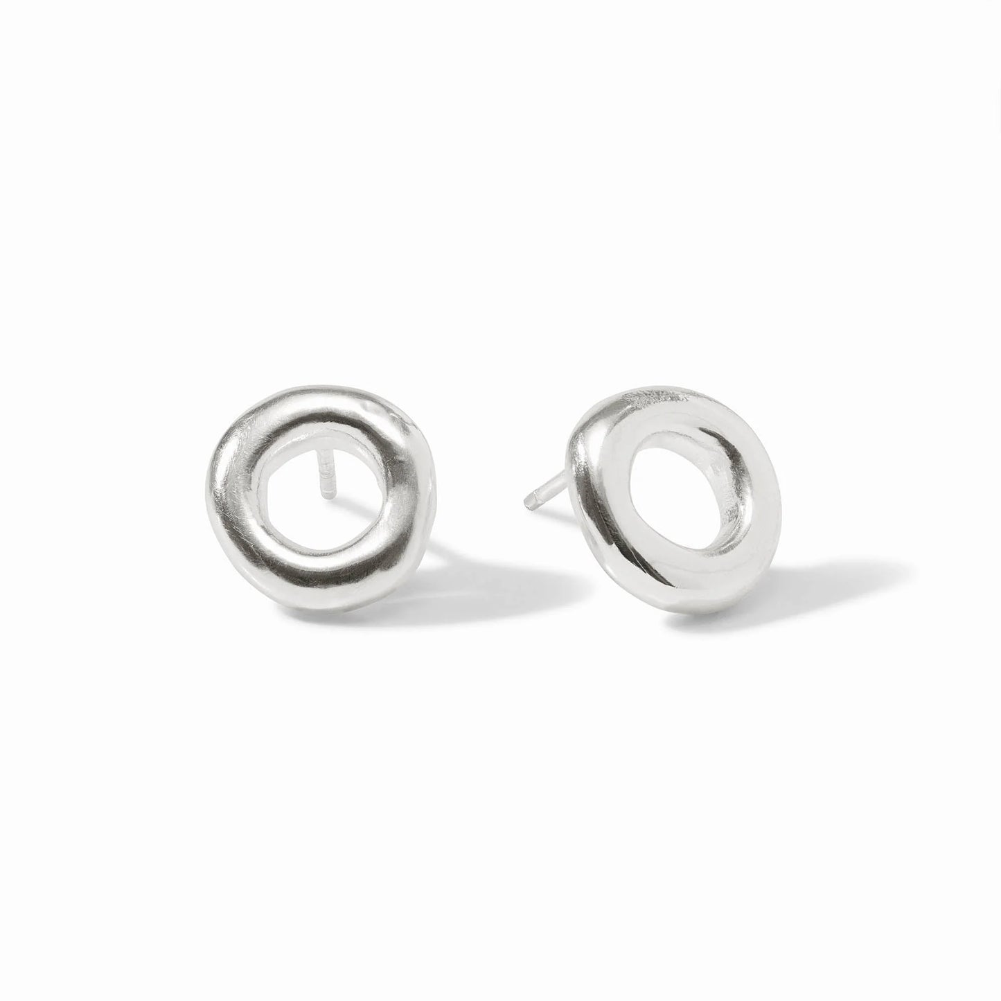 Wave Circle Stud-Silver-OS