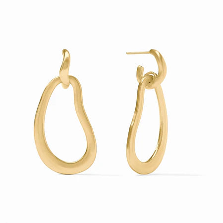 Wave Doorknocker Earring Gold