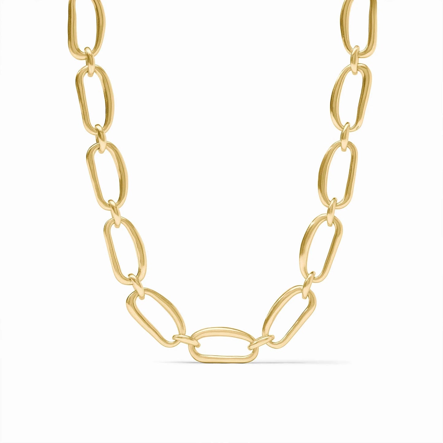 Wave Link Necklace Gold