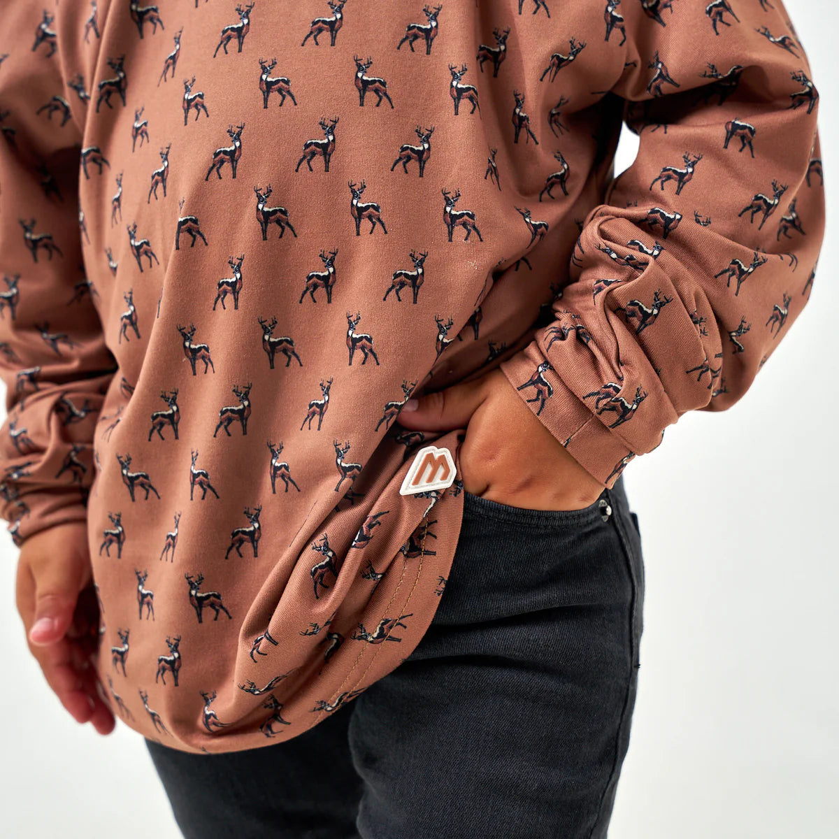 Youth - Performance Hoodie - Whitetail Deer - Brown 2T