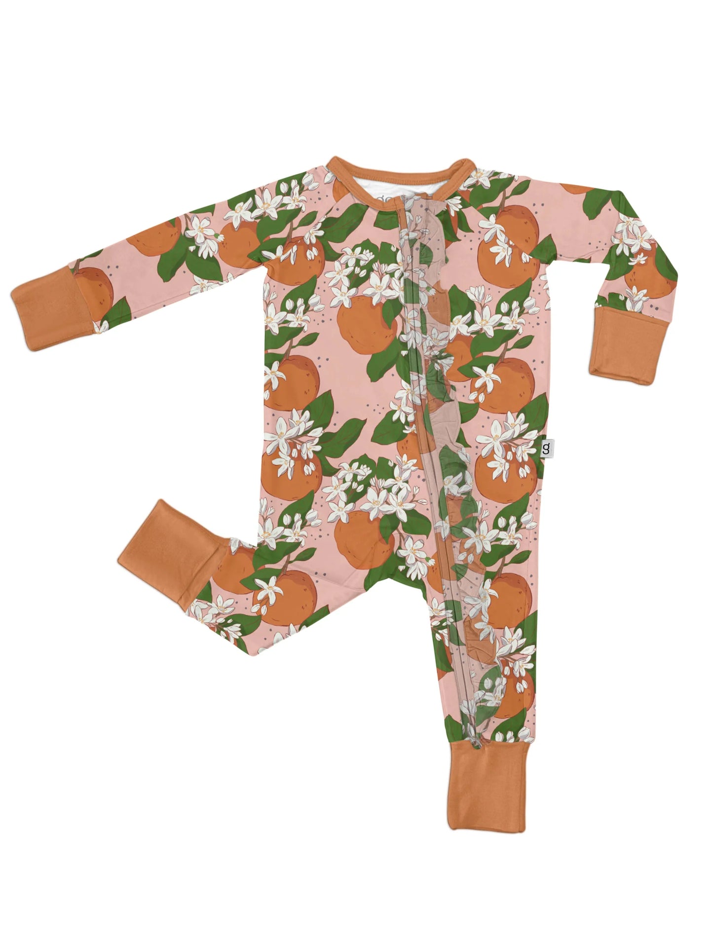 LS Zip PJ- Orange Blossoms 6-12 mo