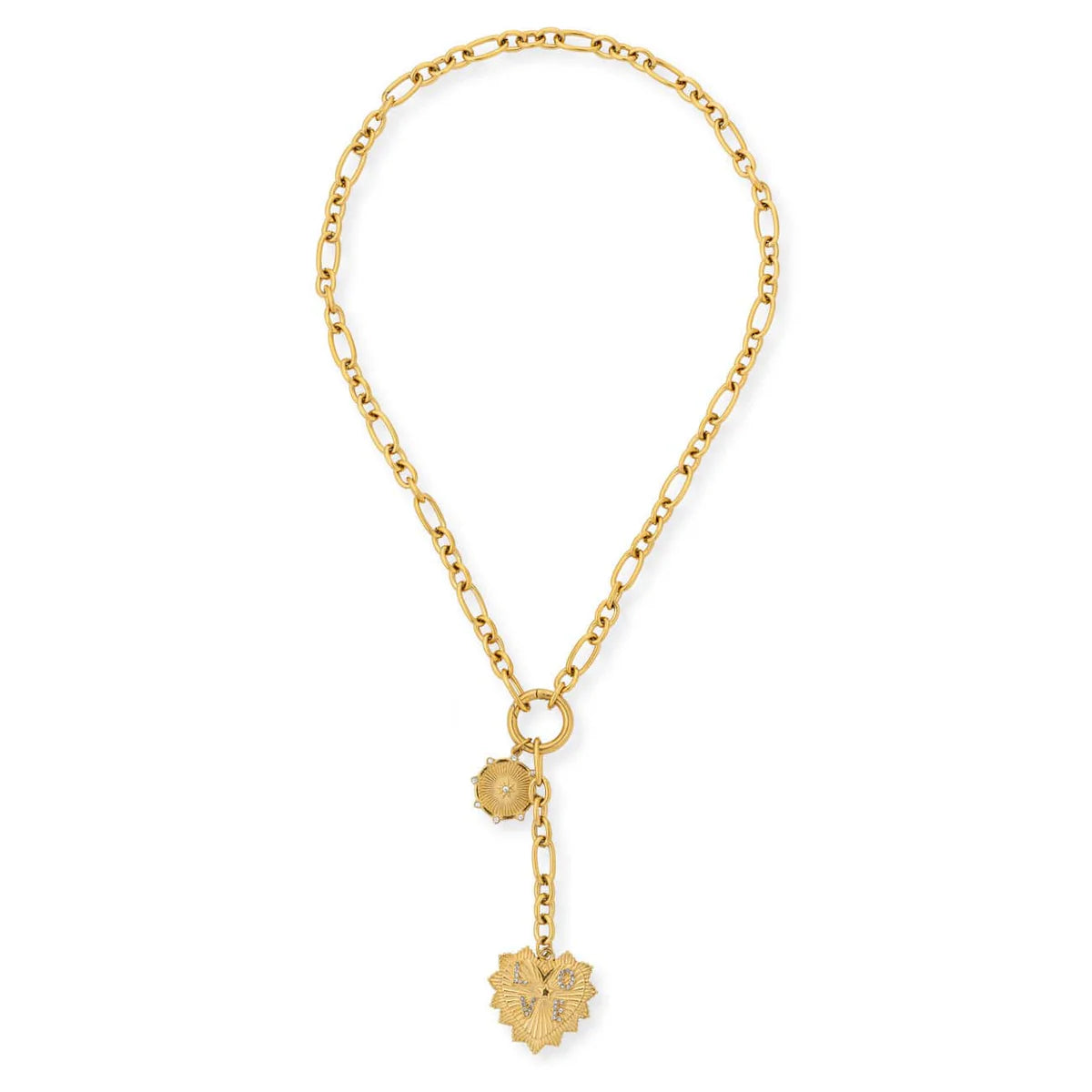 ZOE HEART CHARM LARIAT- N-253