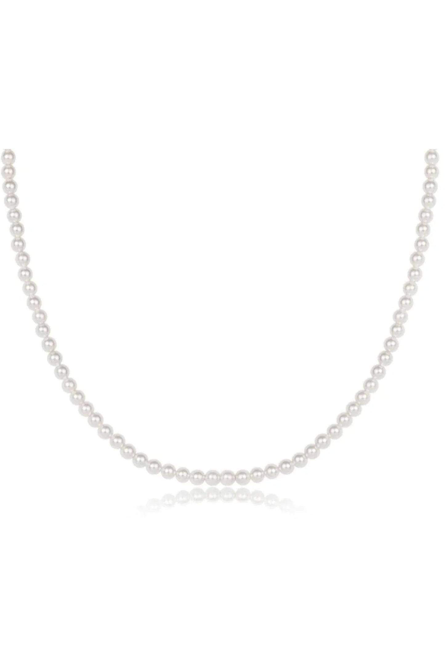 15" Choker Classic Pearl 4mm Bead