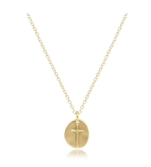 16" Necklace Gold - Inspire Small Gold Charm